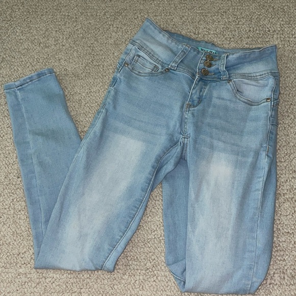 Size 1 Skinny Jeans Light Wash - Picture 1 of 4